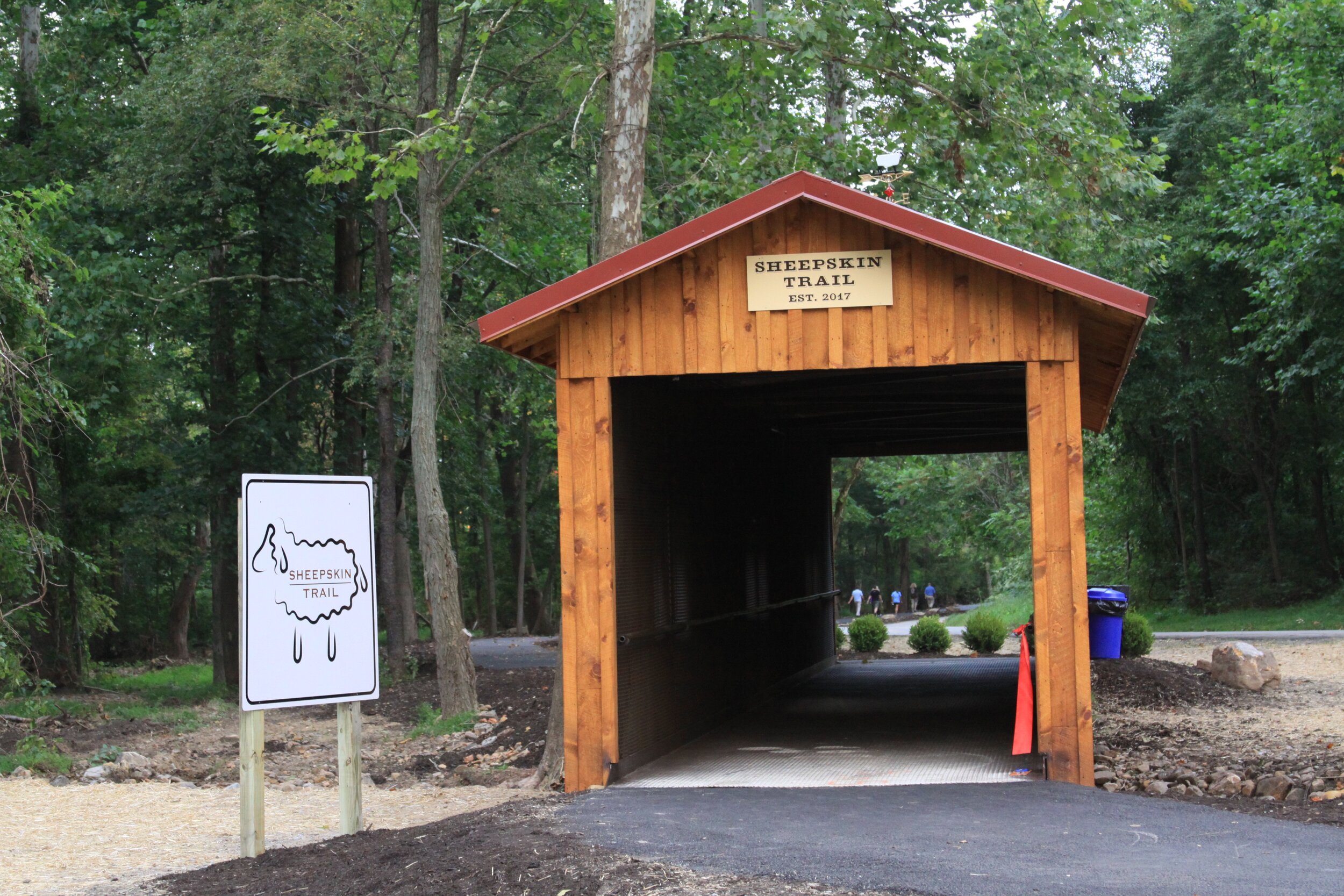 Covered bridge in Hutchinson Park