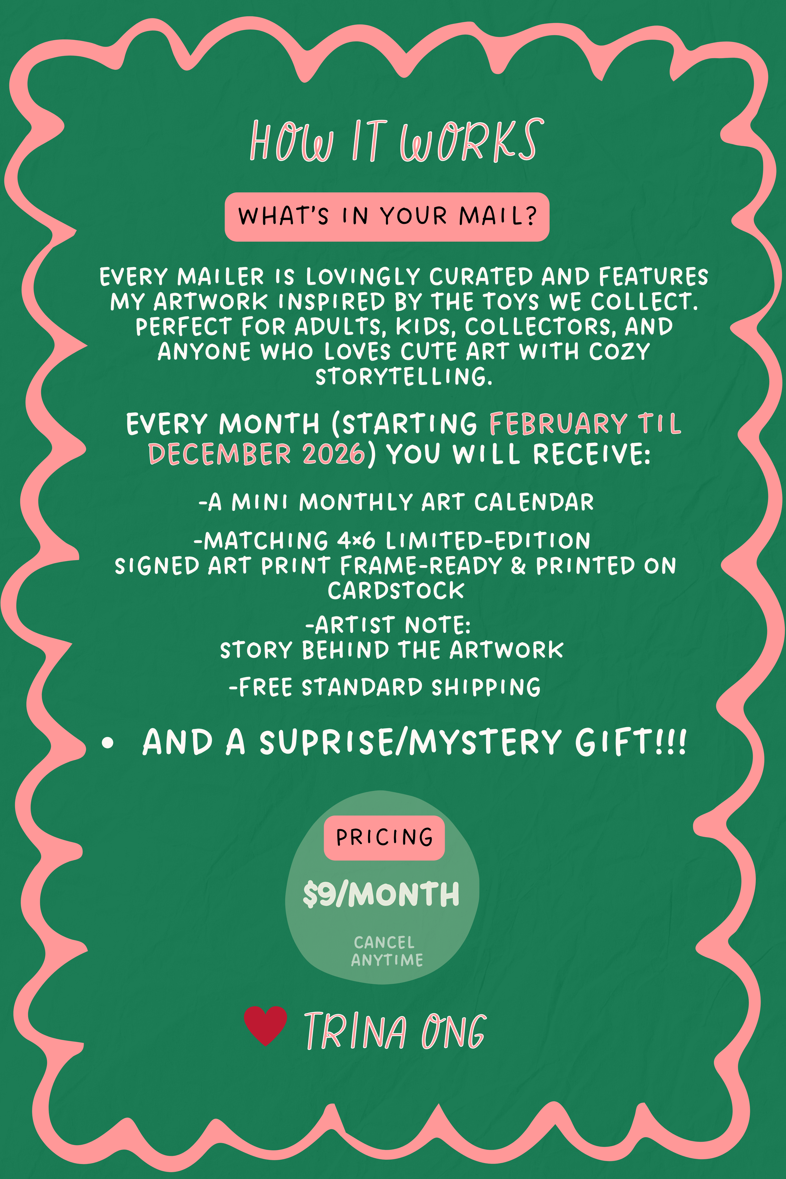 Whimsy Mail Club Monthly Subscription 2026