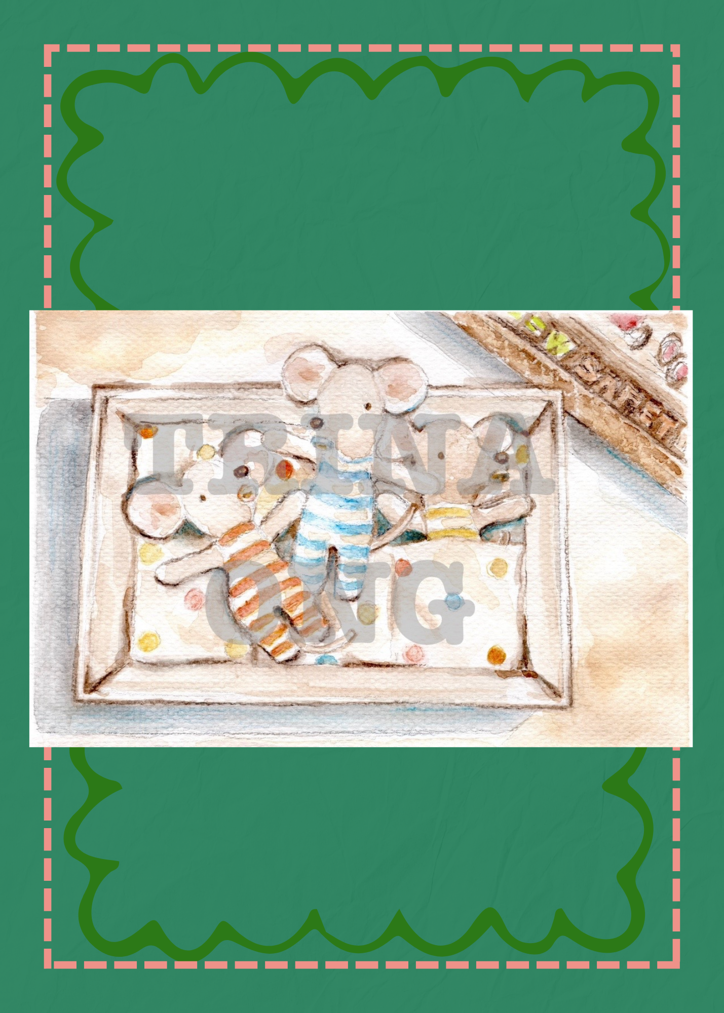 Still Life of Mice Triplets w/Pacifiers in a Matchbox