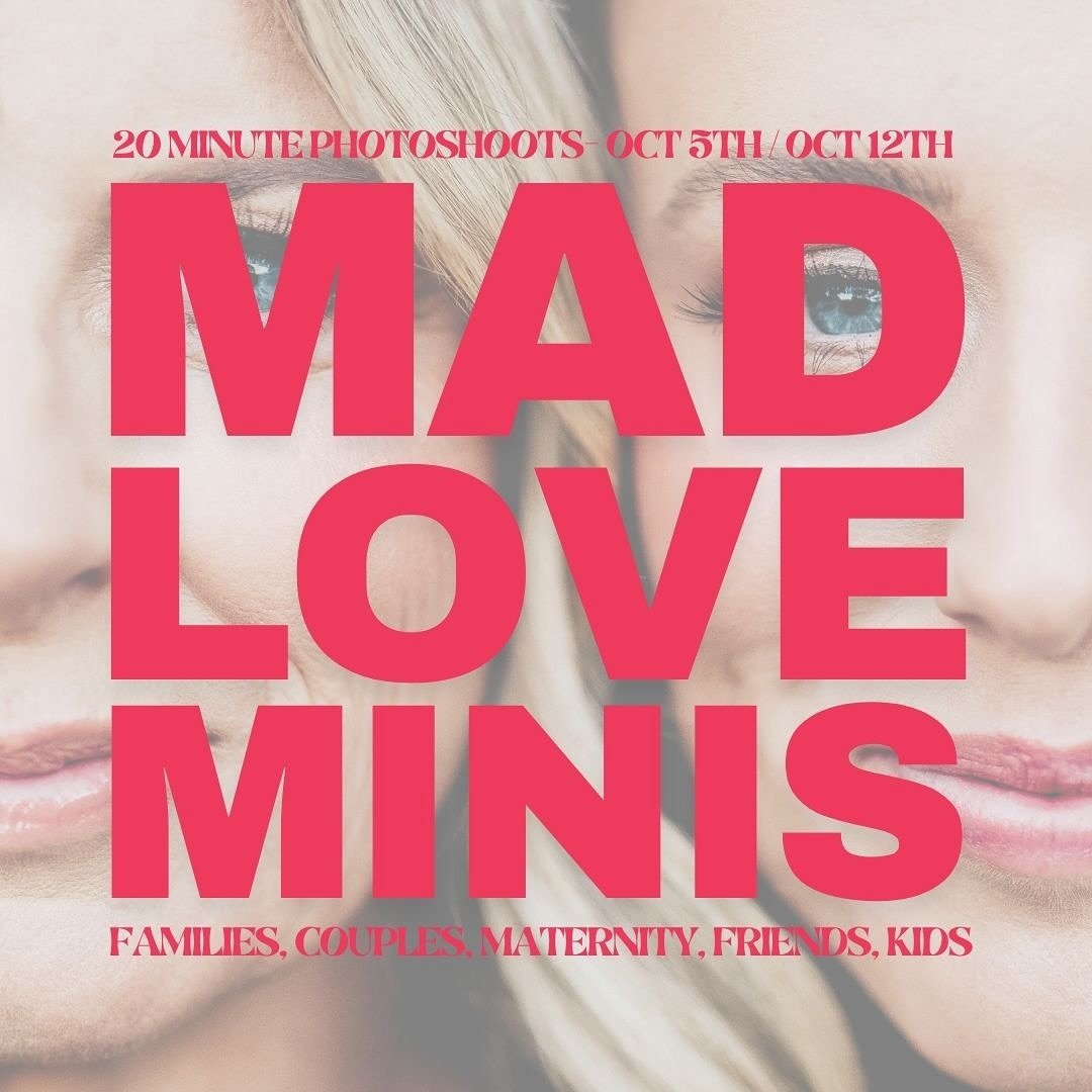 MAD LOVE SPRING MINIS 🌸

When was the last time you had family photos taken? 
These fun filled sessions are just for you&hellip;

Saturday 5th &amp; Saturday 12th October 
Auckland Botanic Gardens ~ 20 minute sessions 
Suitable for FAMILIES, COUPLES