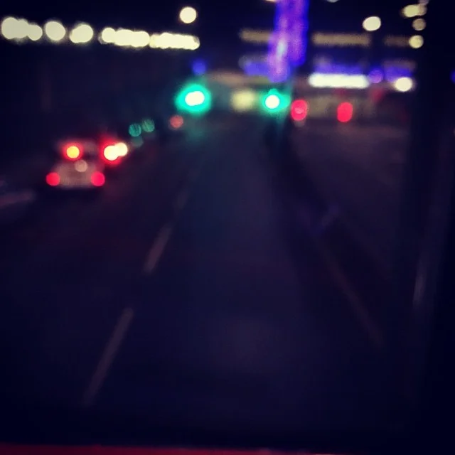 Bus journey is blurry memory