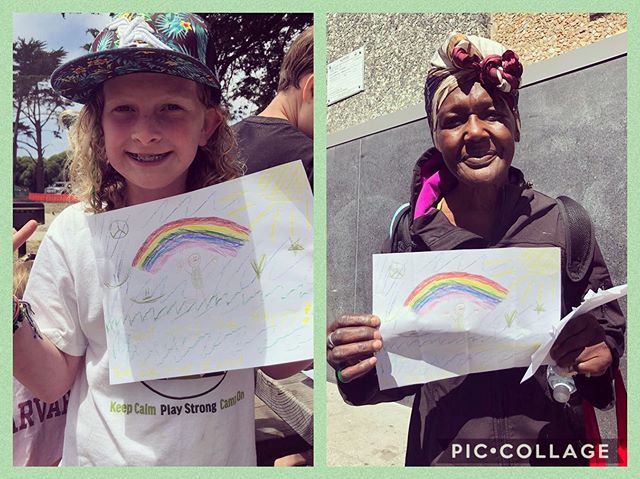 During our Summer Surf Camp in June we asked students to make some art putting a lot of concentration and intentions of hope and joy for the homeless to receive during our #openheartlunch program in the Tenderloin. Each piece of art is sealed in an u