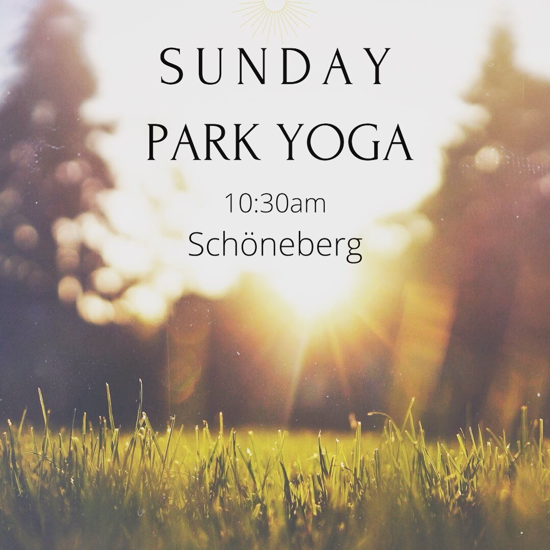 This Sunday!⁣
⁣☀️
Yoga &amp; Meditation under an open sky... in real life! ⁣
⁣
10:30 - 11:40am⁣
☀️⁣
&euro;10 / your class pass ⁣
⁣
Places are limited - write for the exact location &amp; to book your spot: info@yogainenglish.berlin⁣
⁣
Looking forward