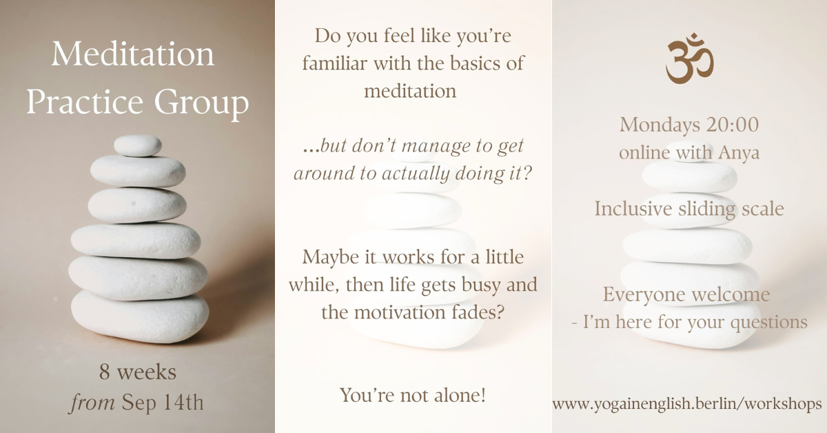 meditation practice group yoga english retreat teacher training