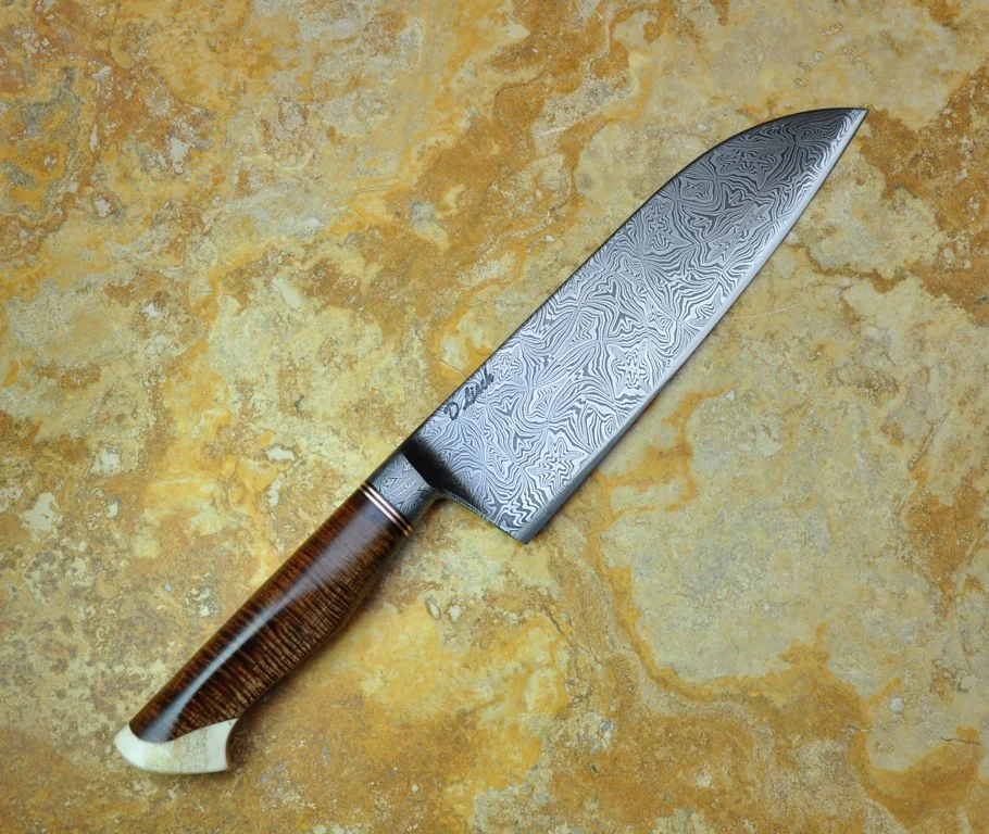 Mosaic damascus Santoku