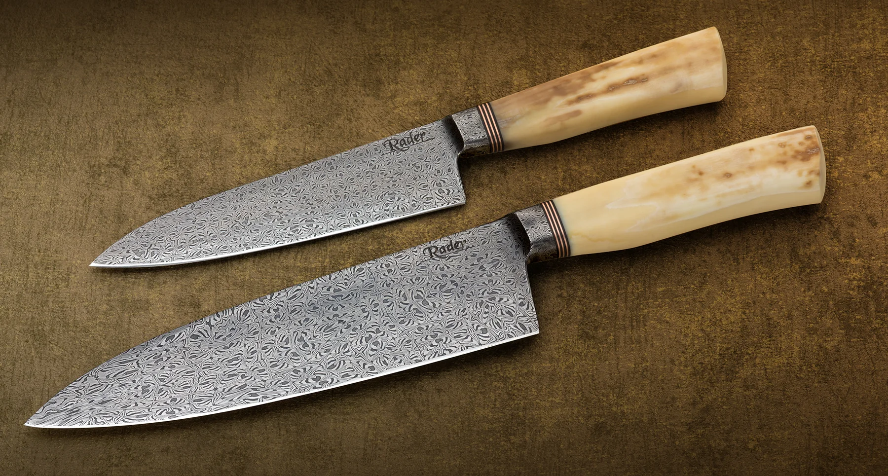 Lisch Damascus Ivory handles