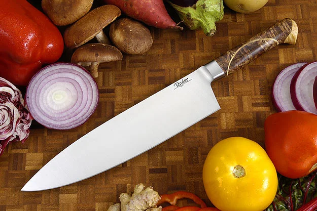 Chef cutting on the board
