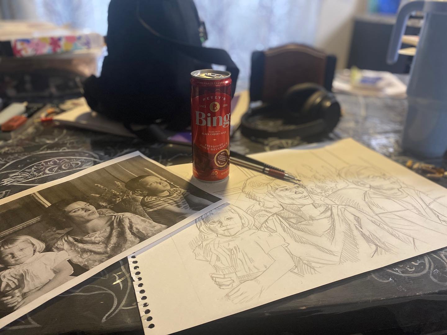 It&rsquo;s been a weird day, so I&rsquo;m drawing like crazy. 

Need to get in your head a little? Work from home and only talk to your kids. 😅

This is a new commission I&rsquo;m working on- normally I don&rsquo;t post many memorial pieces, as they