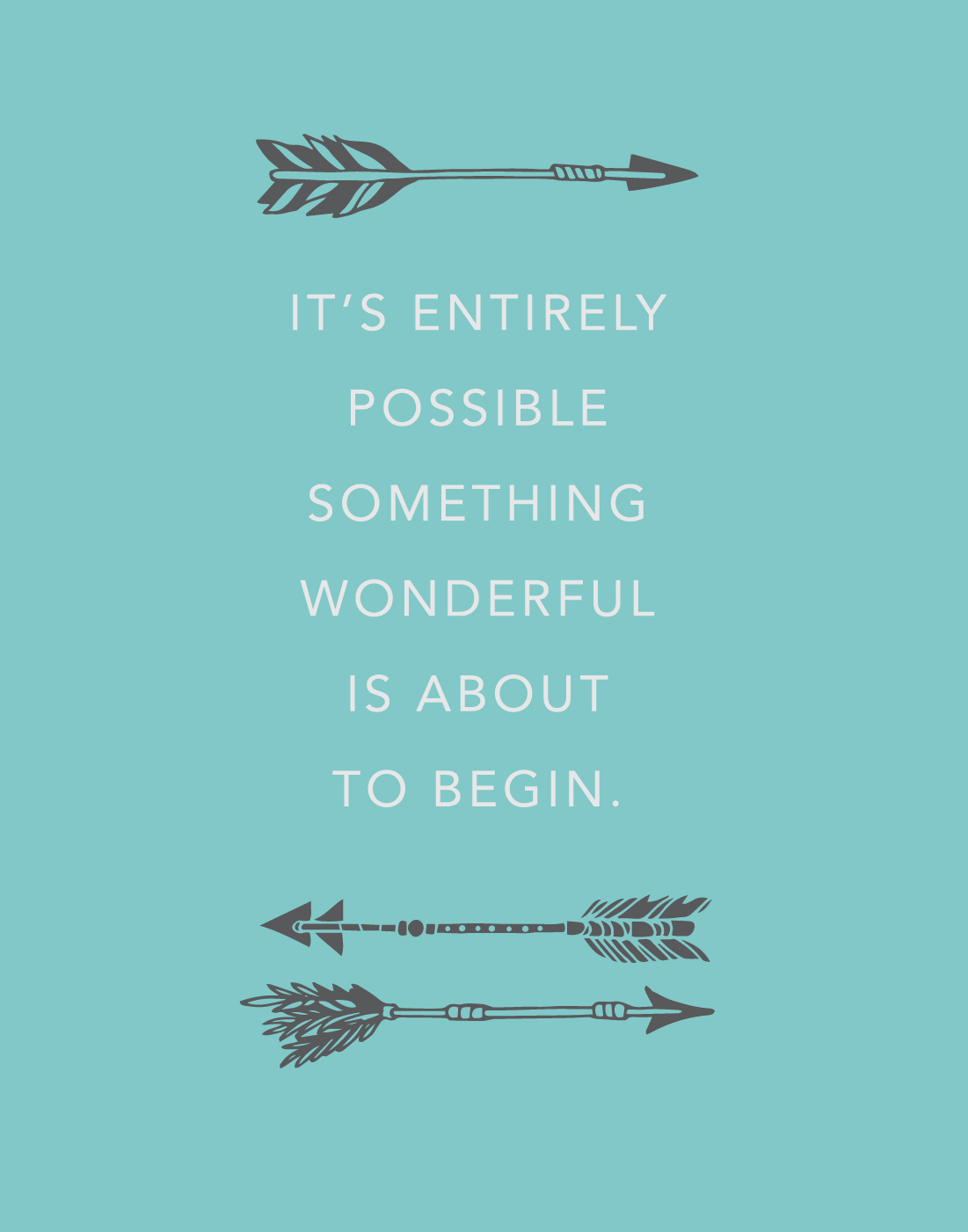 Something Wonderful - Printable - Blue + Grey