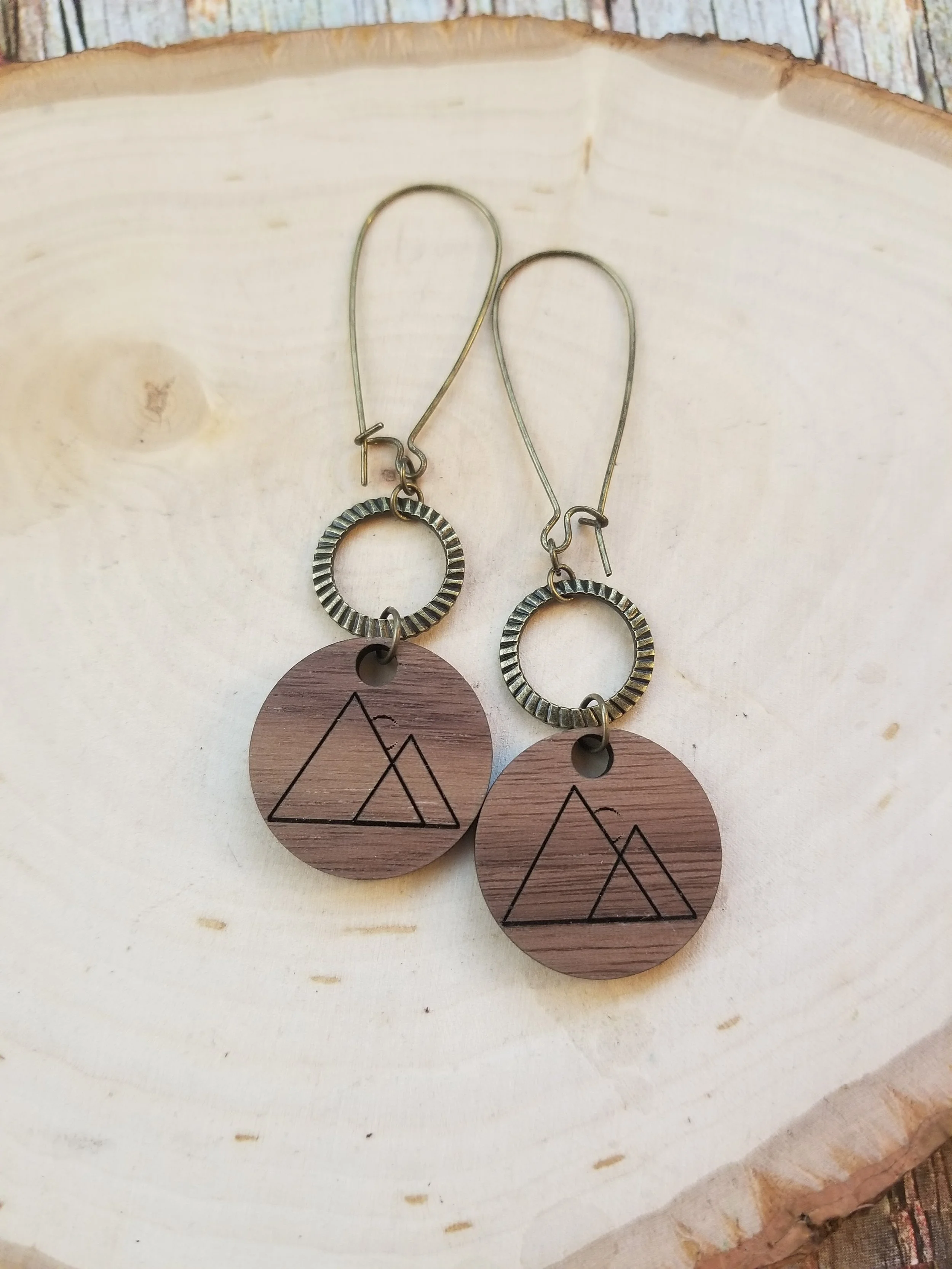 Mountains in Walnut + Ring