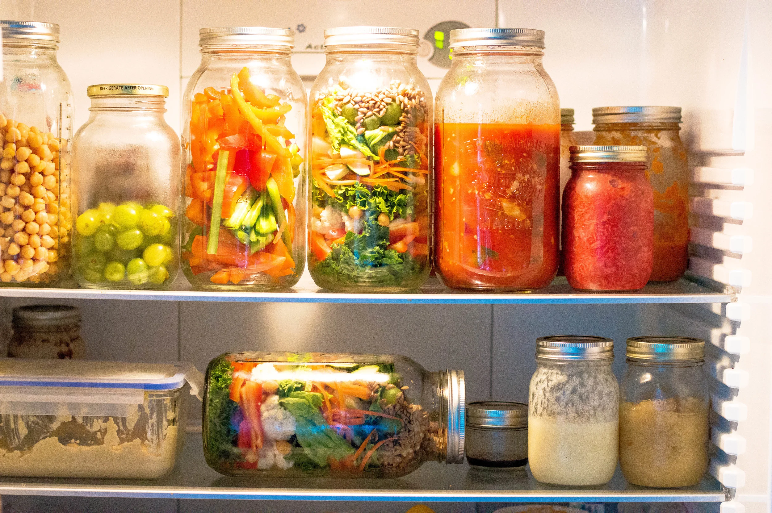 Little green lives jars-in-the-fridge