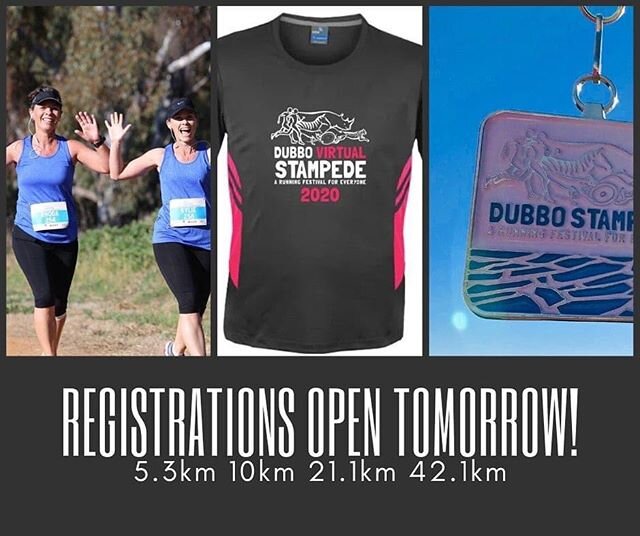 Ready... Set...
Registrations open to TOMORROW 
Dubbo Virtual Stampede.
(Watch This Space)
&ldquo;Socially Distant. Virtually Together&rdquo;
#dubbostampede
#dubbovirtualstampede
#sociallydistantvirtuallytogether 
#virtualrunneraus 
#virtualrun 
#dub