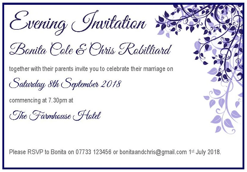 Blue Leaf Shadow Evening Invitations.jpg