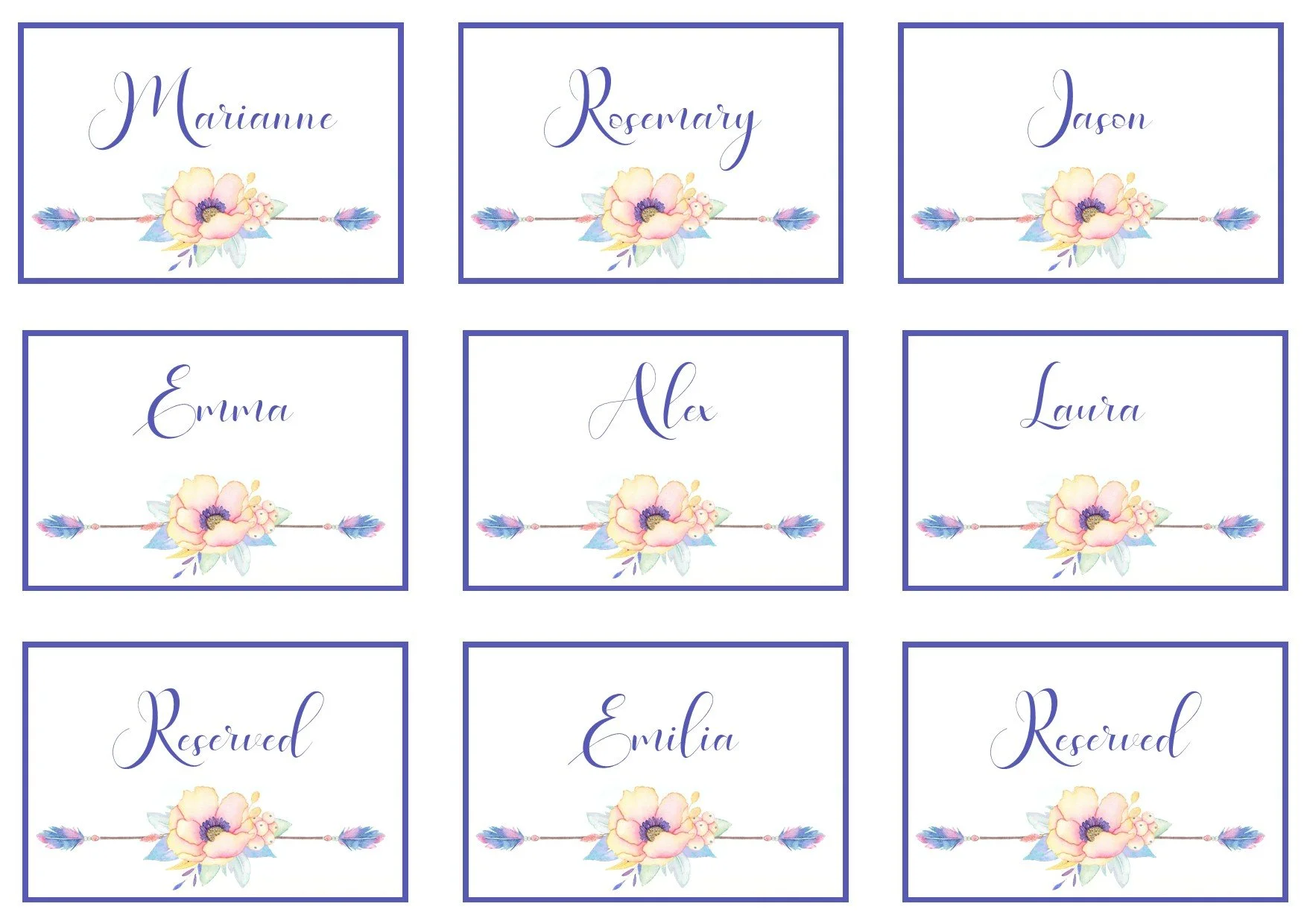 SUMMER BOUQUET Place cards.jpg