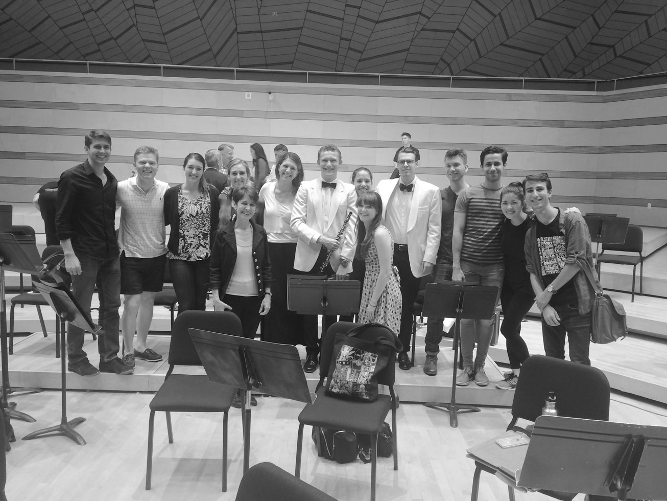 Emily with the oboe studio at Aspen, USA where she joined the faculty in 2016