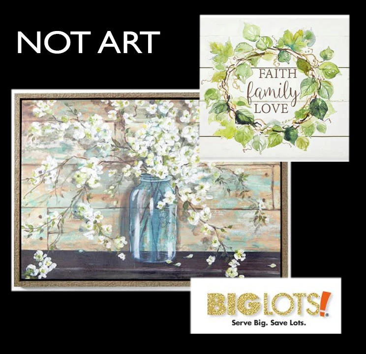 Sample decorative accessories from a major merchandiser.