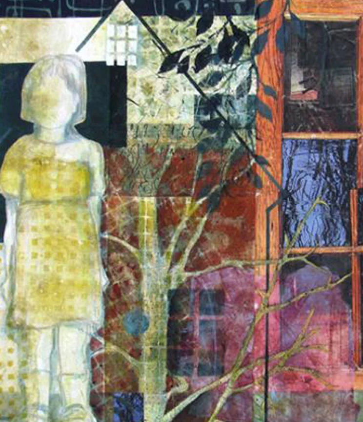 :Growing Unseen” 42” x 42” art quilt (Detail)