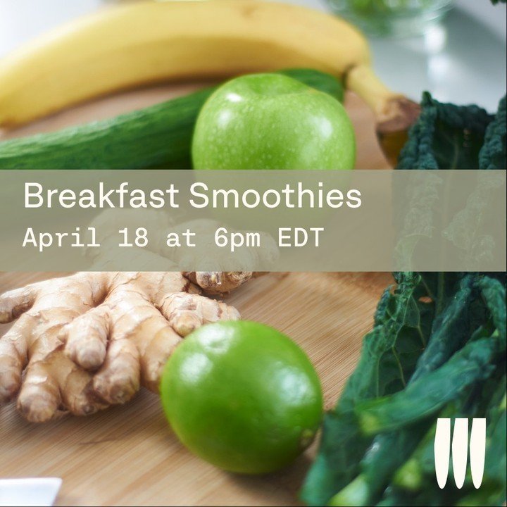 Don't miss this Thursday's live workshop on smoothies! Recipes include:⁠
⁠
🔪Kranky Kale Smoothie⁠
🔪Berry Blast⁠
🔪Protein Power⁠
⁠
Hope to see you there. $35! See workshop link in bio!