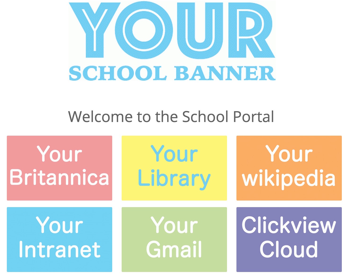 School portal page or 'jump page' using Google Sites