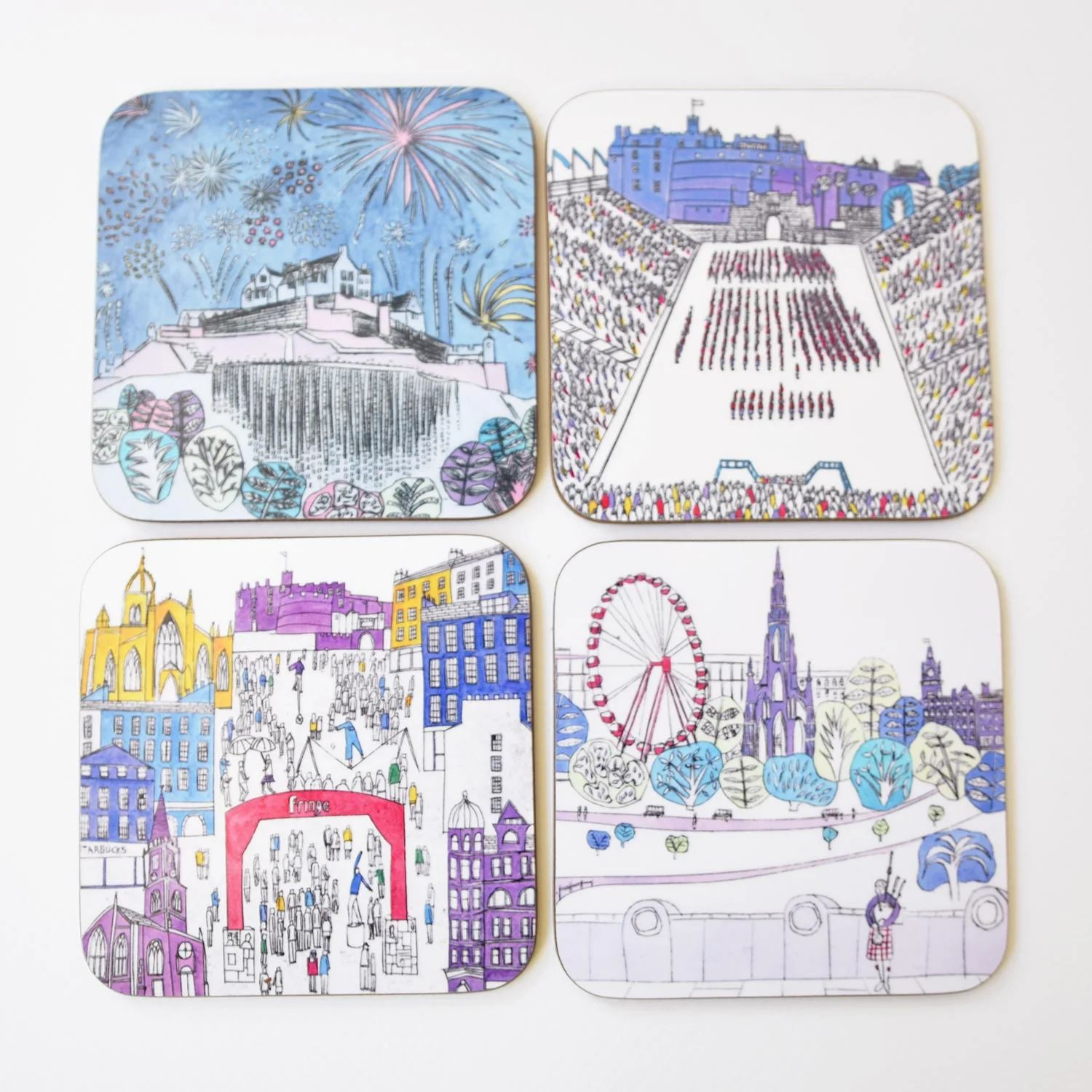 Edinburgh-Castle-coasters-set-of-four-collagraph-print-art-watercolour.jpg