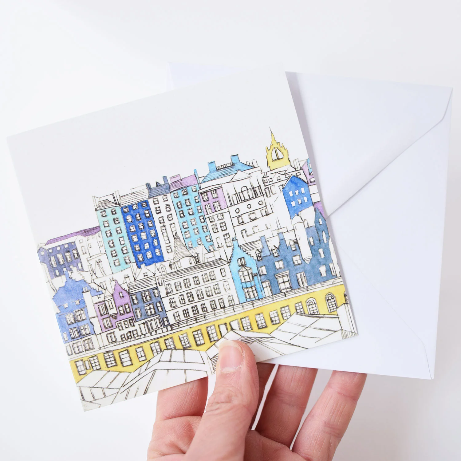 7-Edinburgh-Old-Town-Scotland-naive-art-collagraph-print-greetings-card-blank-inside-envelope-colourful.jpg