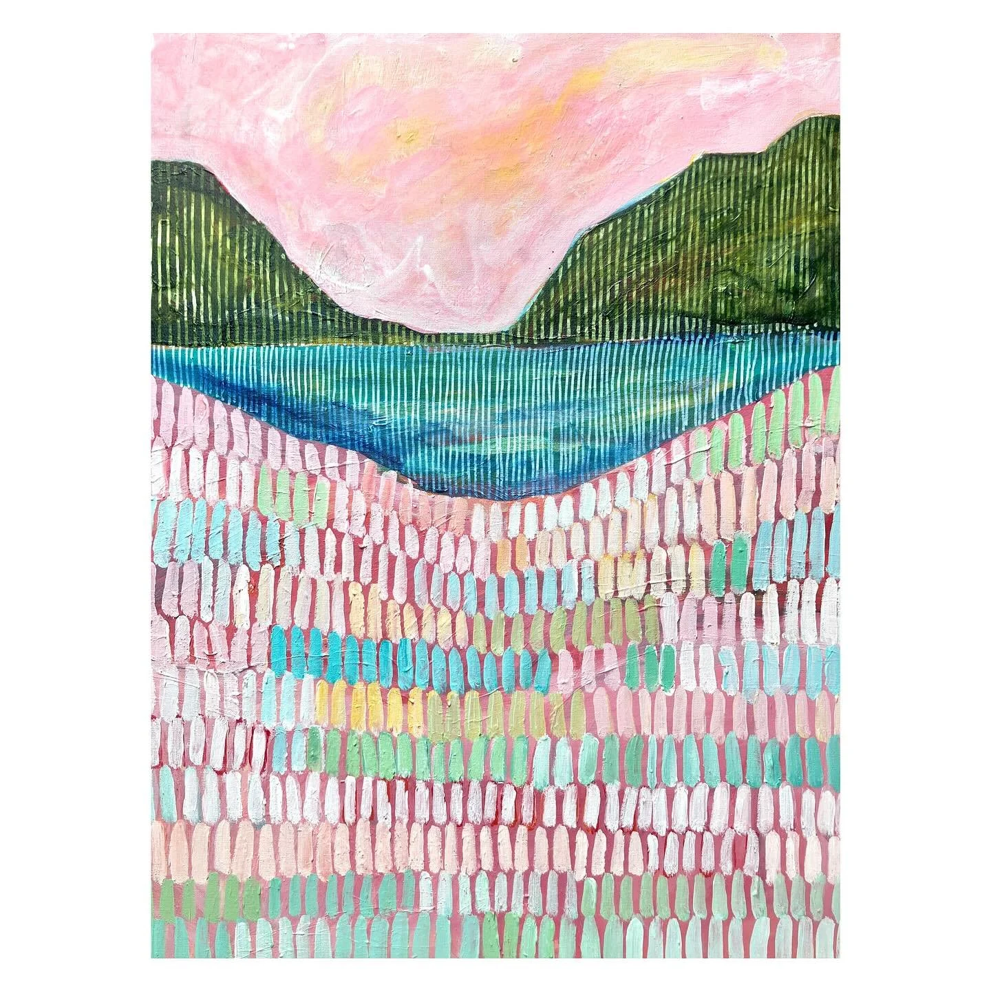 This is the second painting I&rsquo;ve completed recently. I will have it up on @artfinder (framed) in a few days. #edinburghartist #landscapeart #contemporarylandscapepainting