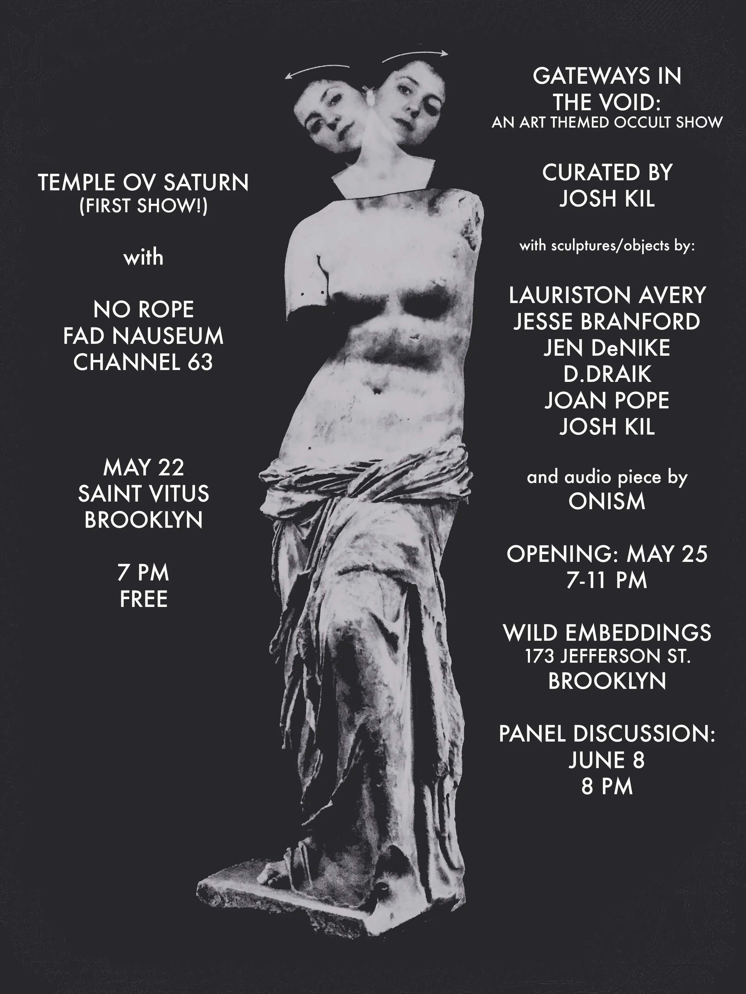 Reminder: The panel discussion for Gateways in the Void is coming on on Friday, June 8. 