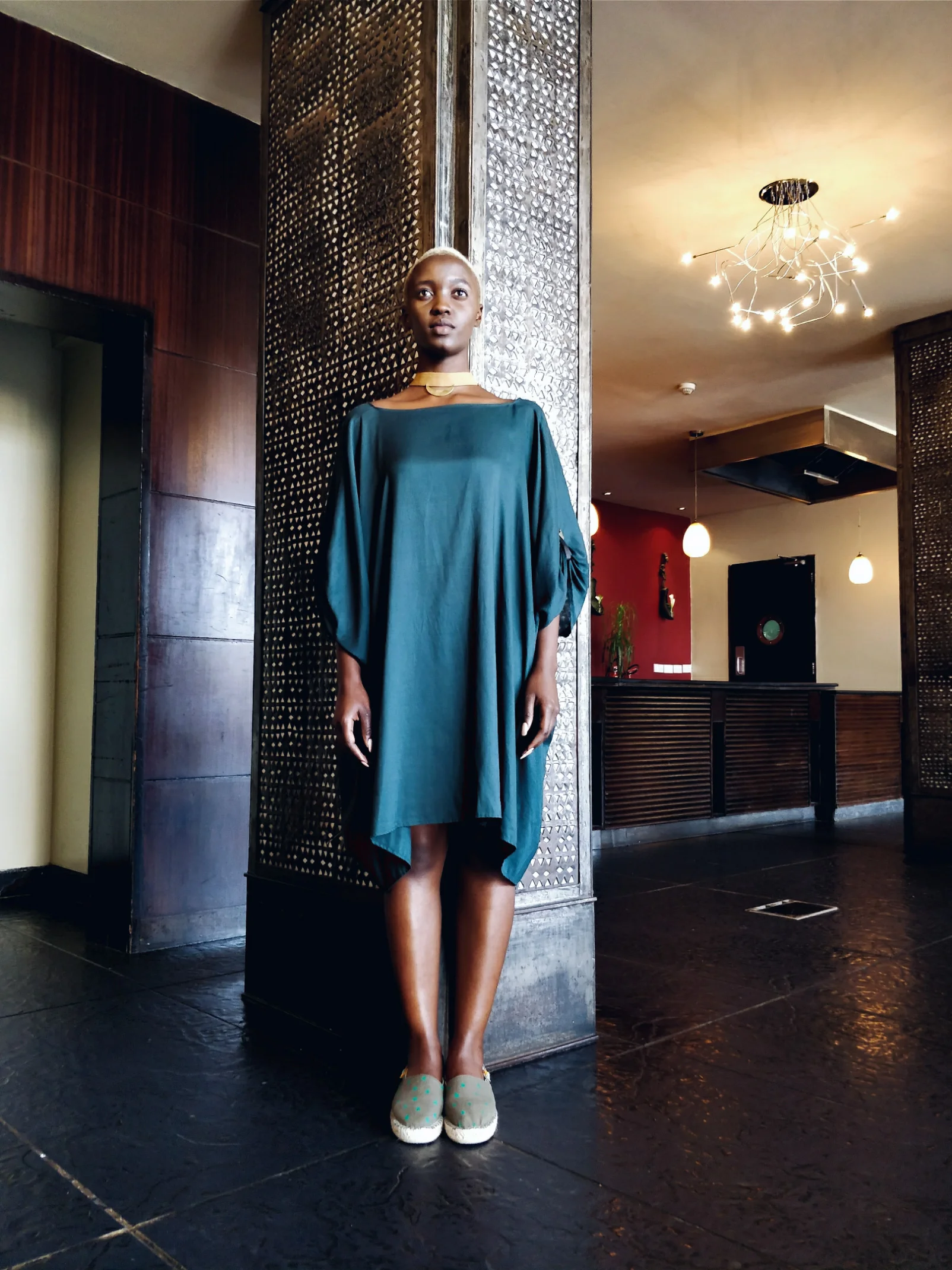 Versatile kimono dress, $85 | Multiway choker drape, $150