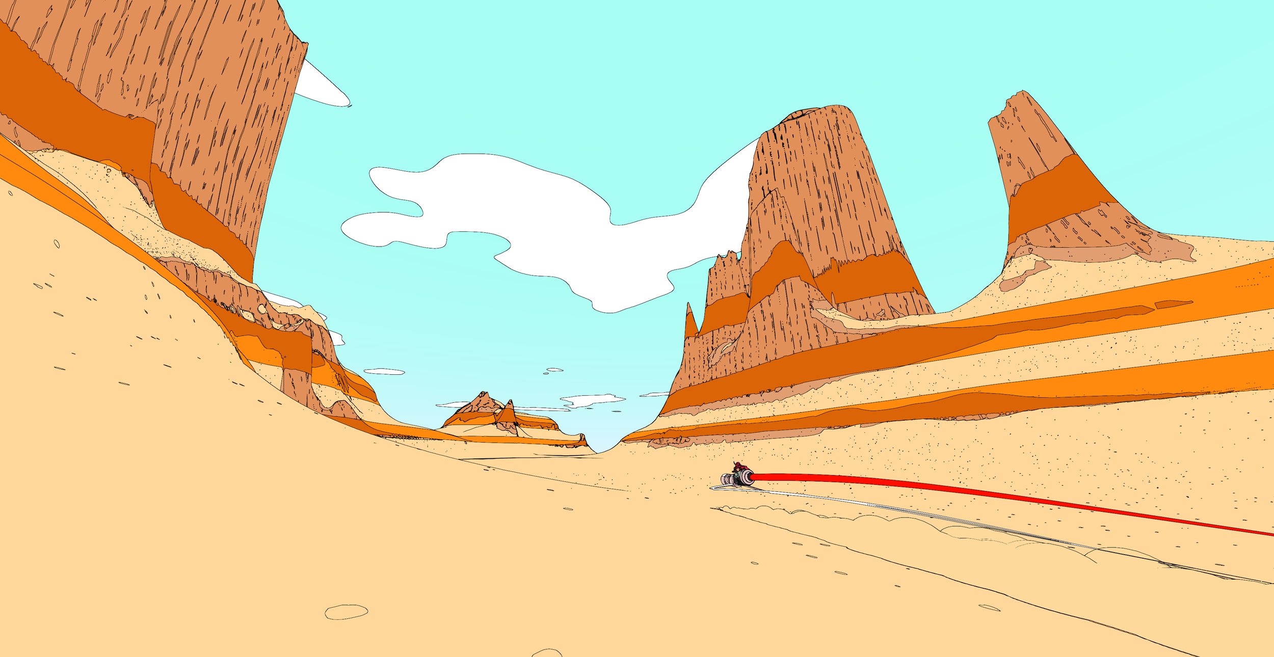 Image from the excellent Moebius-esque video game,&nbsp;Sable,&nbsp;courtesy of Shed Works Games. Clickthrough to learn more and support an indie game!