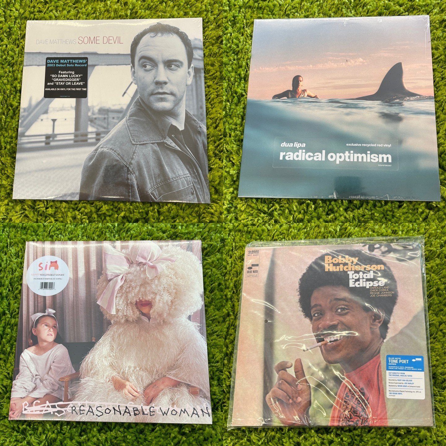 Vinyl New Releases out tomorrow (Friday 5/2)  Dave Matthews, Dua Lipa, Sia, and Bobby Hutcherson (Tone Poet)  Let us know if you would like us to hold any for you!