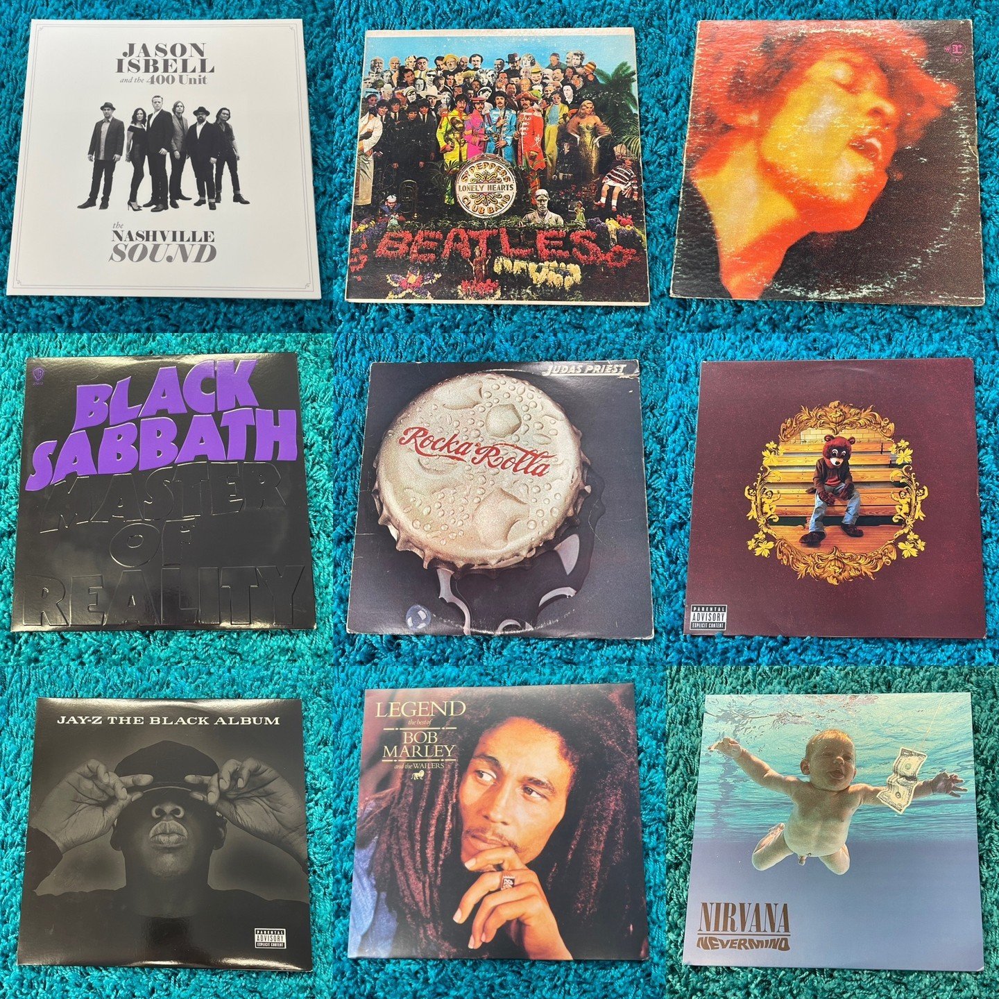 Used new arrivals going out today!  #JasonIsbell, #TheBeatles, #JimiHendrix, #BlackSabbath, #JudasPriest, #KanyeWest, #JayZ, #BobMarley, #Nirvana and more!