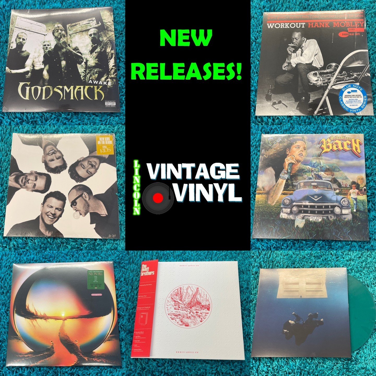 New Releases Available Tomorrow, Friday May 17th!  If you see anything you'd like us to hold for you, let us know!
🔹 #Godsmack - Awake (First Time On Vinyl!)
🔹 #HankMobley - Workout (#BlueNote Classic Series)
🔹 #NewKidsOnTheBlock - Still Kids
🔹 #
