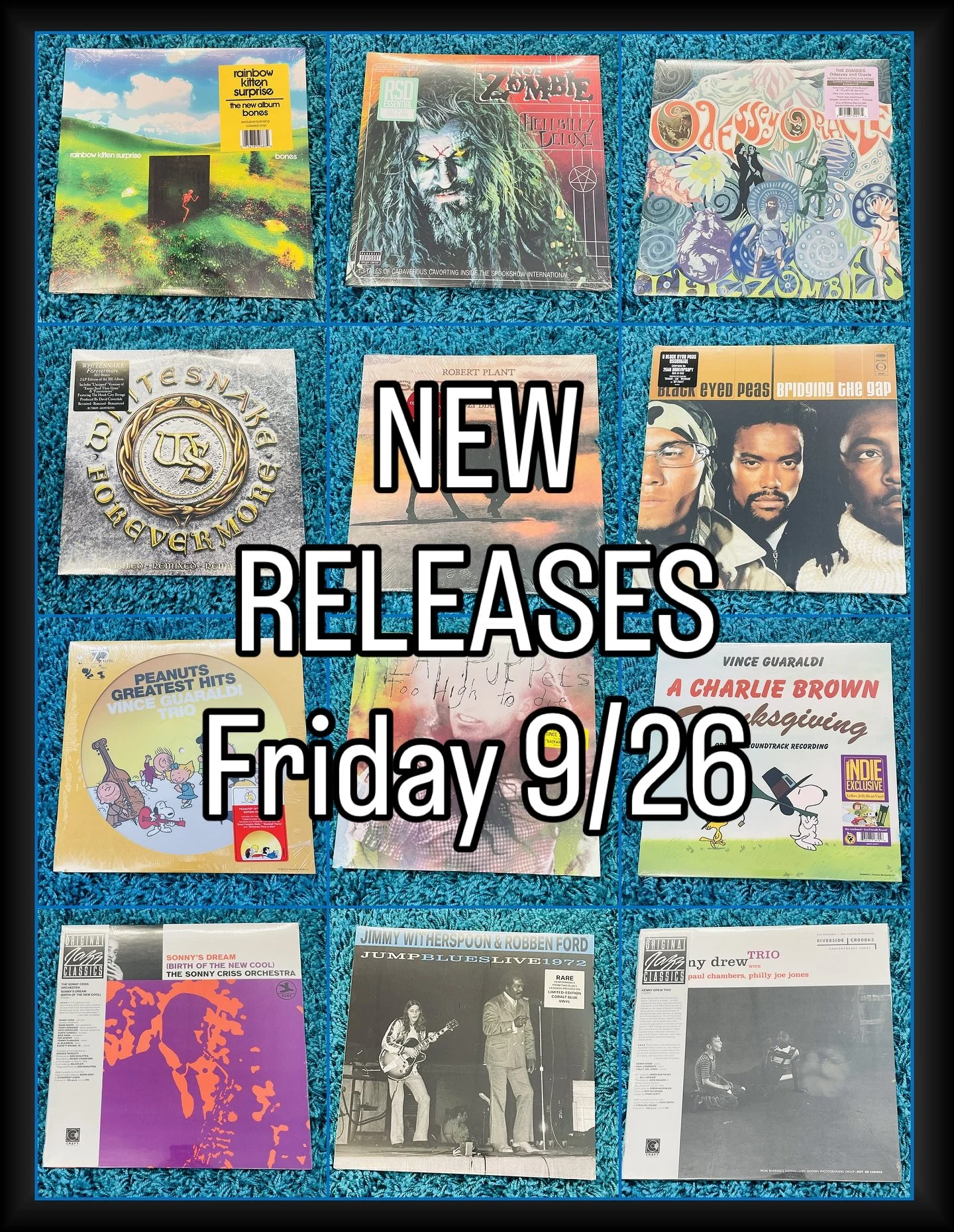 Vinyl New Releases Out Tomorrow (Friday 9/26)  Please let us know which titles you would like us to put on hold for you!
