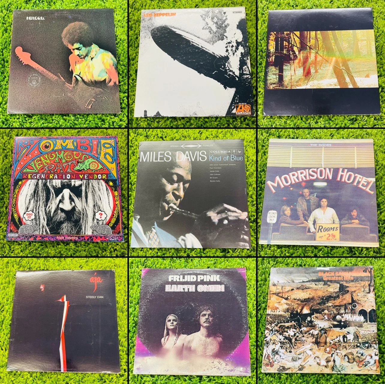 Used Vinyl New Arrivals Hitting The Bins Now!  Jimi Hendrix, Led Zeppelin, Childish Gambino, Rob Zombie, Miles Davis (180 Gram), The Doors, Steely Dan, Frijid Pink, Black Sabbath (Holland Import) and more!  Open today until 6pm!