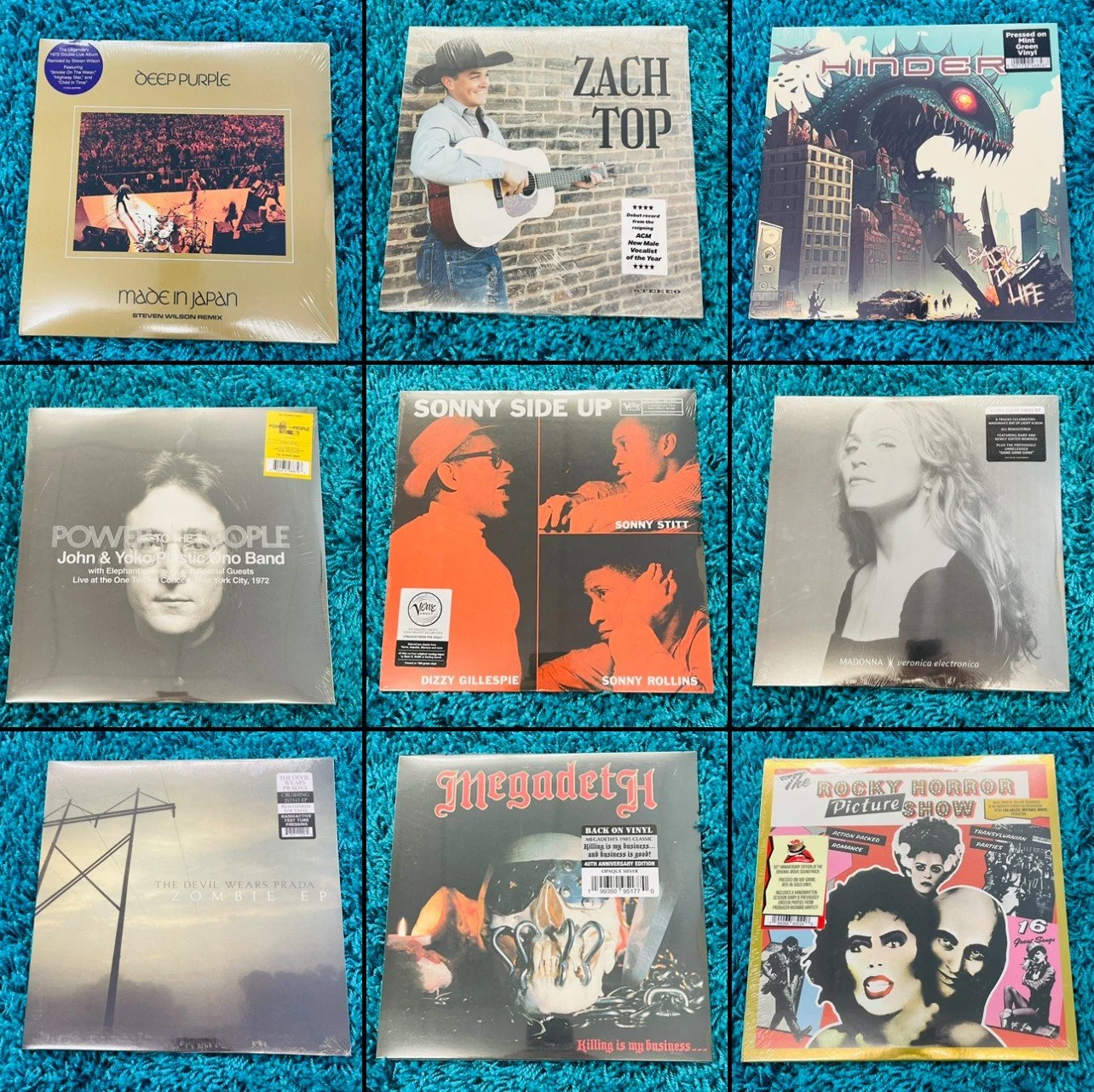 Sealed Vinyl New Releases out tomorrow (Friday 10/10)  Please let us know which titles you'd like us to set back for you!

Deep Purple - Made In Japan (Stephen Wilson Mix), 
Zach Top - Self Titled Debut, 
Hinder - Back To Life, 
John Lennon / Plastic
