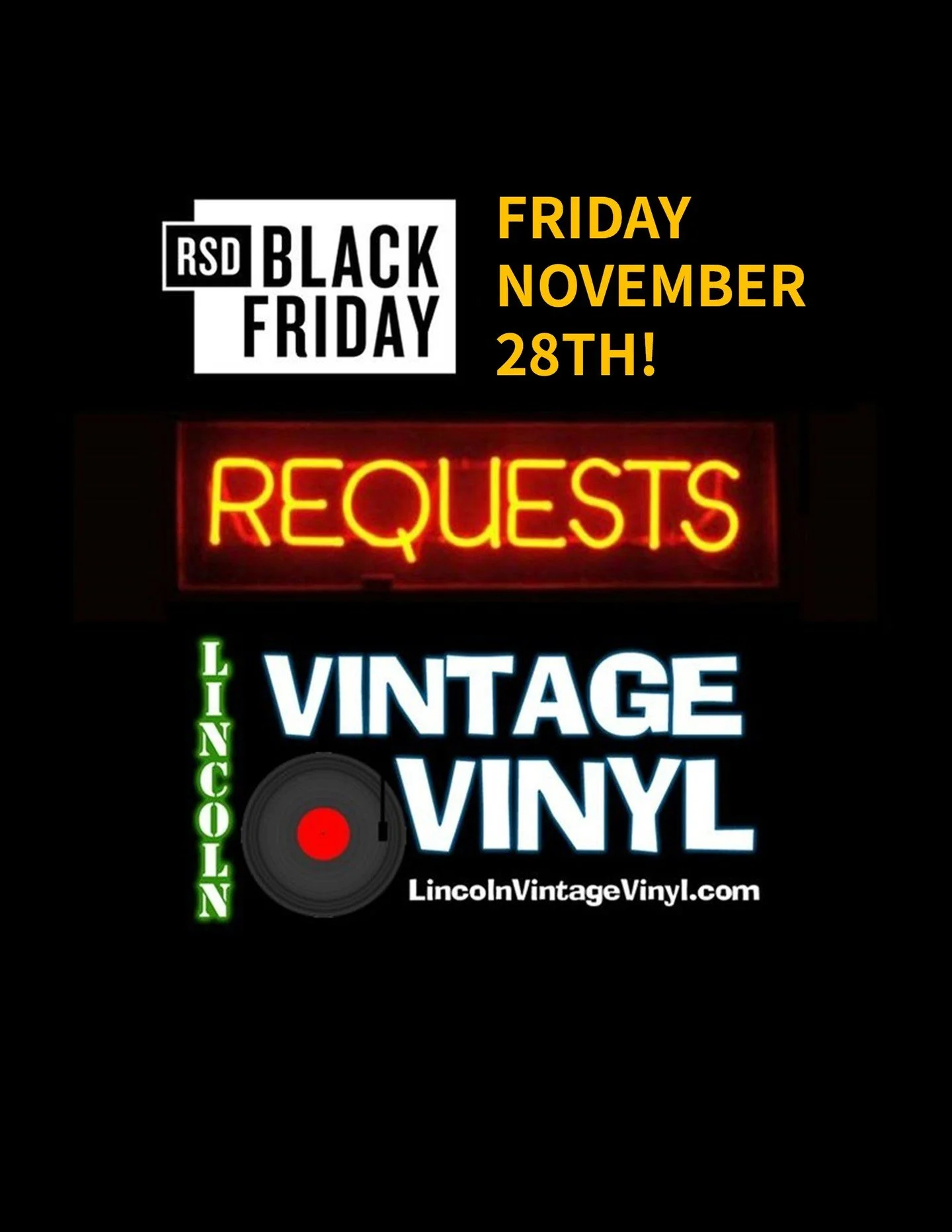 You are doing a great job sending us your requests for Black Friday RSD! Let's keep them coming! Only a few days left to get in your requests! Your requests play a very important part of what we order for these RSD Events! If you haven't already done