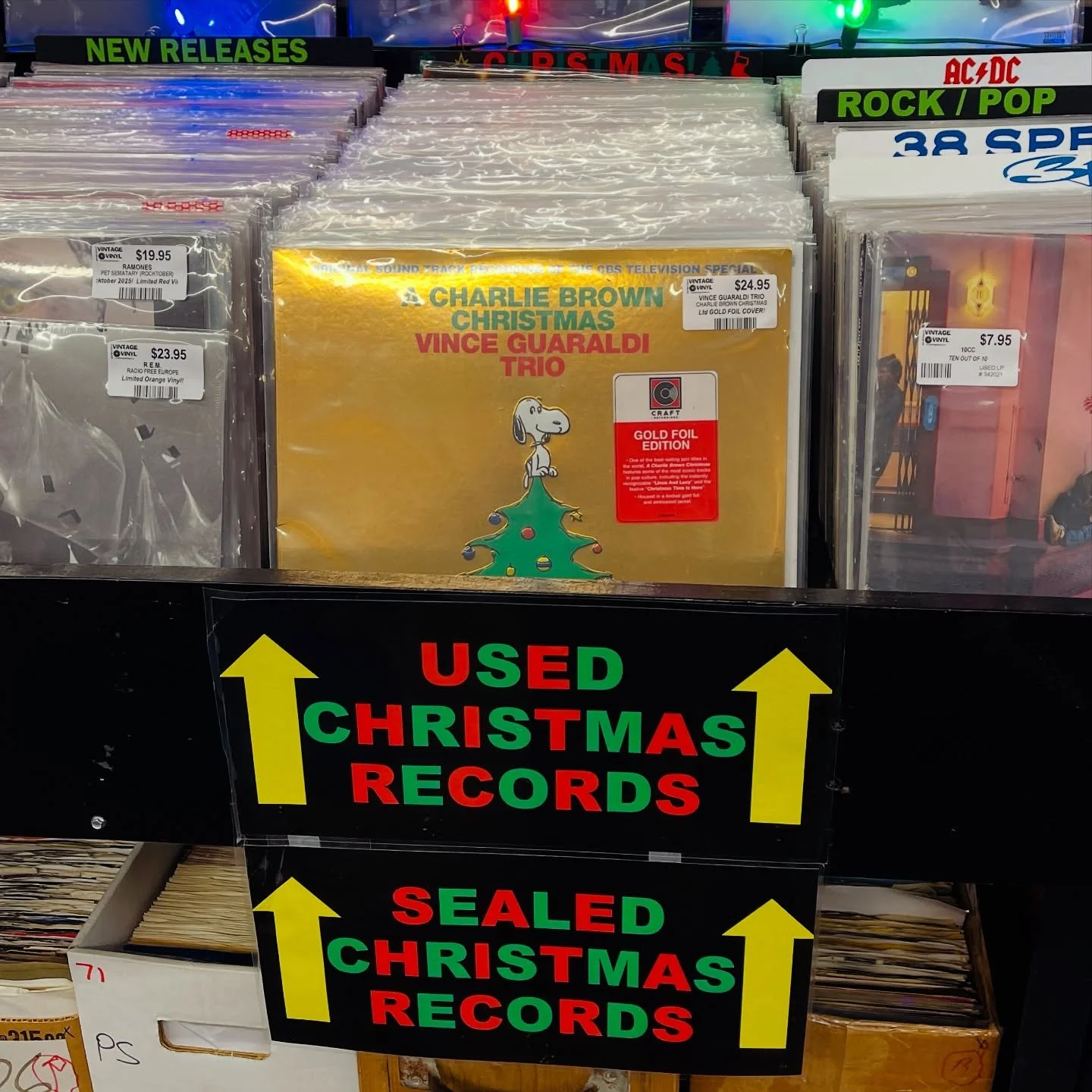 The Christmas records are out!  Find them right next to the new releases!