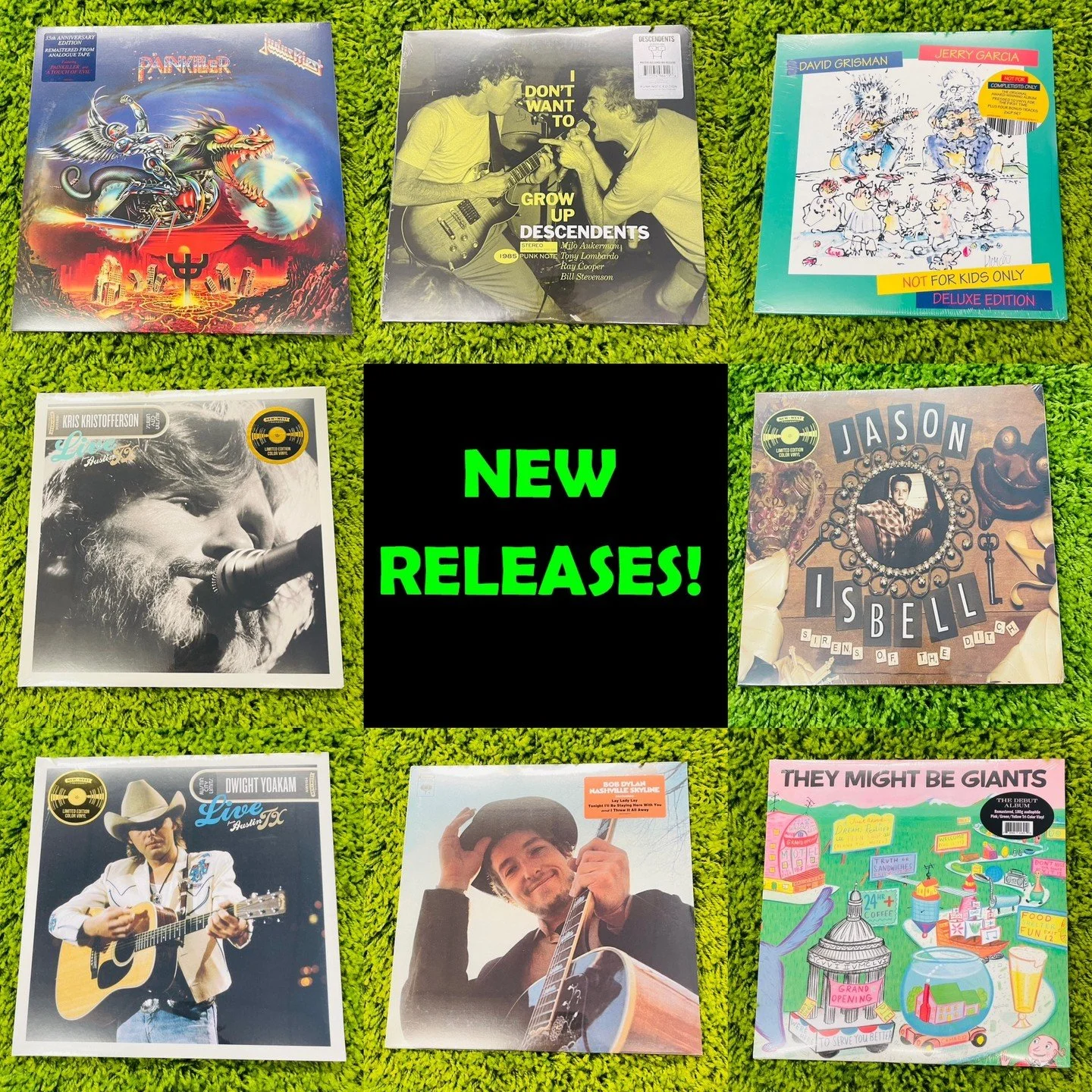 New Releases Out Tomorrow (Friday 11/28)  These are NOT part of the Black Friday RSD releases, but they will be available when we open at 7am on Friday!  Judas Priest, The Descendants, David Grisman &amp; Jerry Garcia, Kris Kristofferson, Jason Isbel
