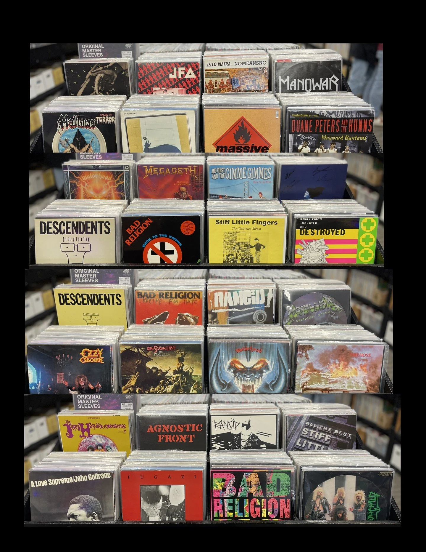 Along with all the Black Friday RSD titles coming out on Friday, we are doing a HUGE Used Vinyl Drop!  There&rsquo;s some really rare and hard to find gems that I&rsquo;ve been holding onto for a while! Bad Religion, JFA, Jello Biafra, Manowar, Hallo