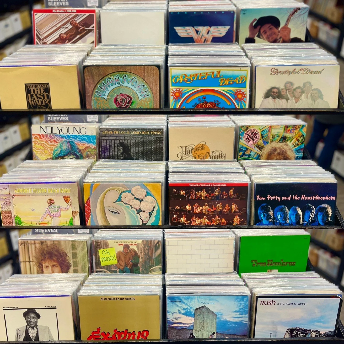 Another Great Batch Of New Arrivals Hitting The Bins on Saturday!  Most of these are super clean, covers and records!  Beatles, Van Halen, Bob Dylan, The Band, Grateful Dead, Neil Young, Warren Zevon, Elton John, Derek &amp; The Dominos, Talking Head
