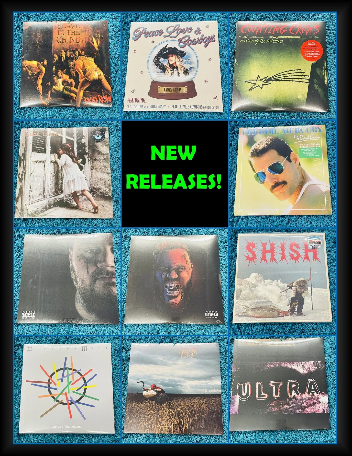 Tons of Vinyl New Releases out today!  Including the 50th Anniversary Pink Floyd Wish You Were Here! (4LP Box Set, 3LP 180 Gram Vinyl, and 2CD Set!) Skid Row, Lainey Wilson, Counting Crows, Violent Femmes, Freddie Mercury, 2X Jelly Roll, Portugal The