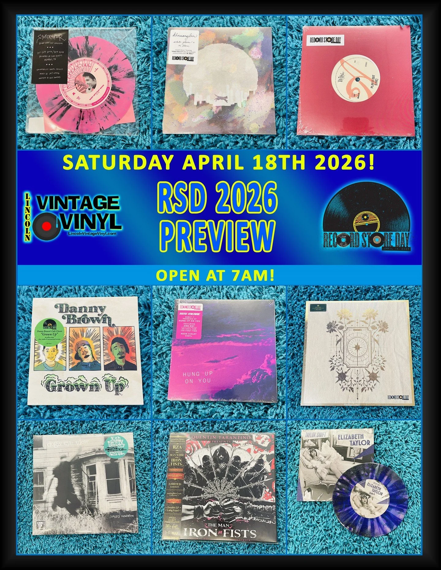 Record Store Day 2026 Photo Preview 27 - The FINAL Preview!  Record Store Day is This Saturday! -  April 18th - We Open at 7AM!  Shop Lincoln Vintage Vinyl FIRST for Lincoln's Largest Selection of RSD Titles!  In This Preview: Starcrawler, Khrungbin,