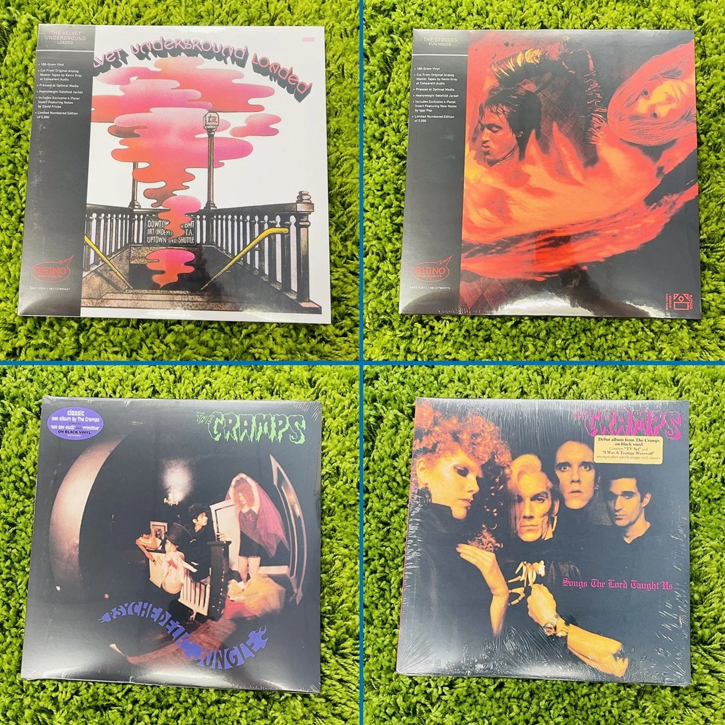 A few more new releases out tomorrow.  Message us or comment below to have us hold them for you!  Velvet Underground (Rhino Hi-Fi Series), The Stooges (Rhino Hi-Fi Series), and The Cramps!