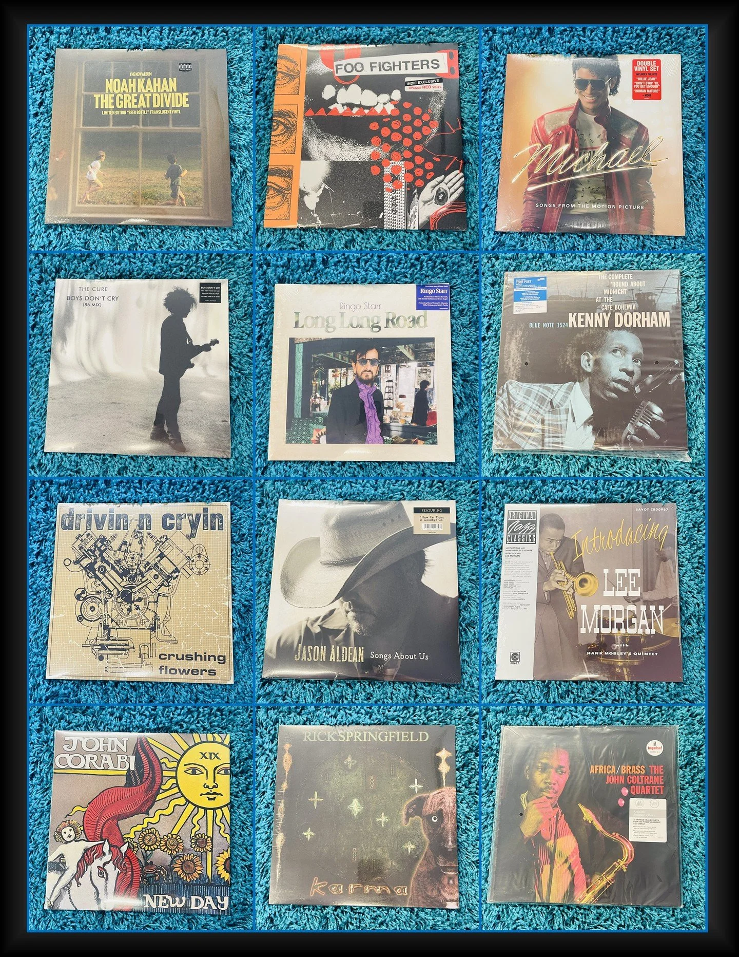 New Releases (Vinyl) out Tomorrow, Friday 4/24!  Message Or Comment Below for holds!
Noah Kahan - The Great Divide - "Beer Bottle Brown" and "American Rust" Colored Vinyl,
Foo Fighters - Your Favorite Toy - Red Vinyl
Michael Jacks