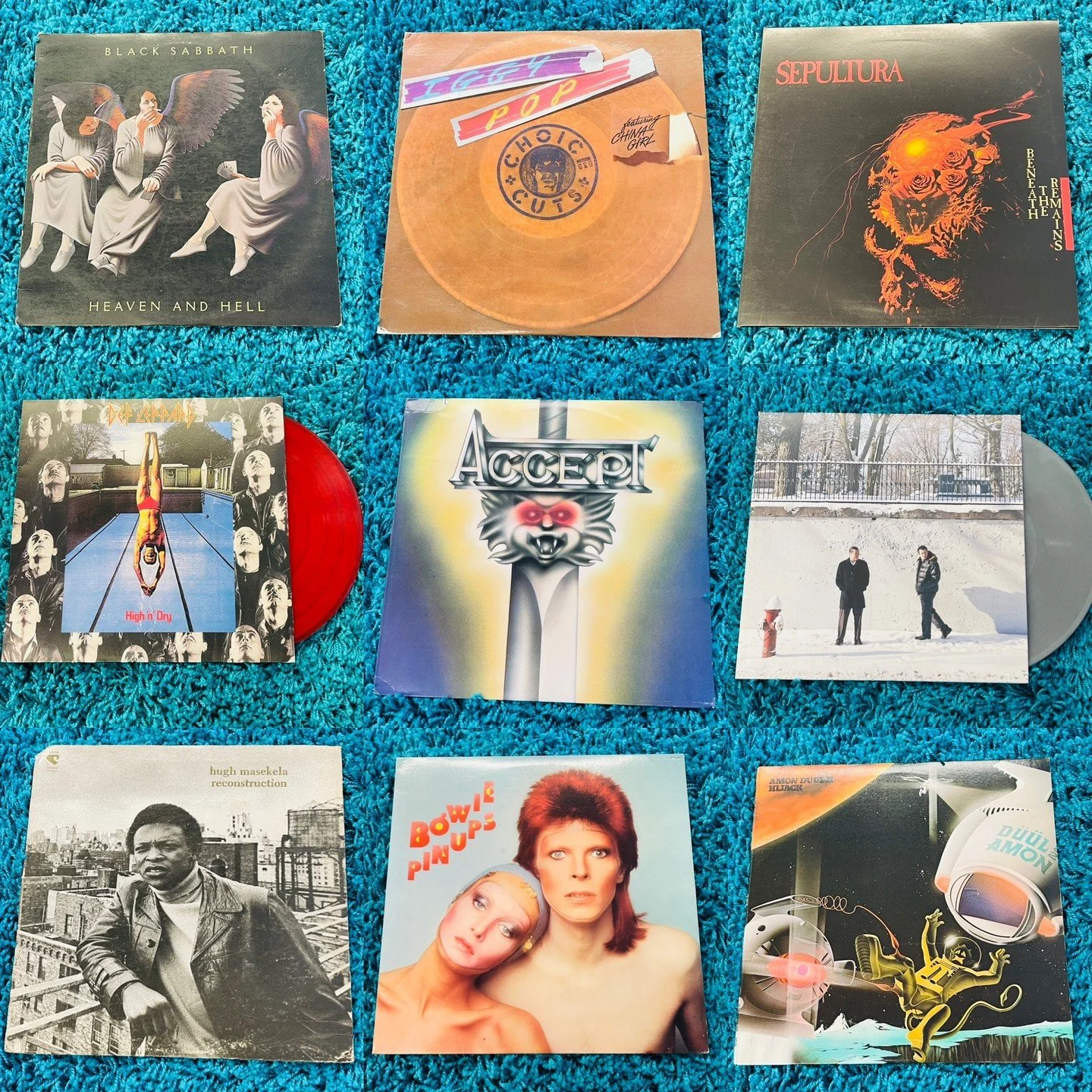 Used New Arrivals hitting the bins now!  Black Sabbath, Iggy Pop, Sepultura, Def Leppard (Red Vinyl), Accept, Atmosphere (Silver Vinyl), Hugh Masekela, David Bowie, Amon Duul and more!