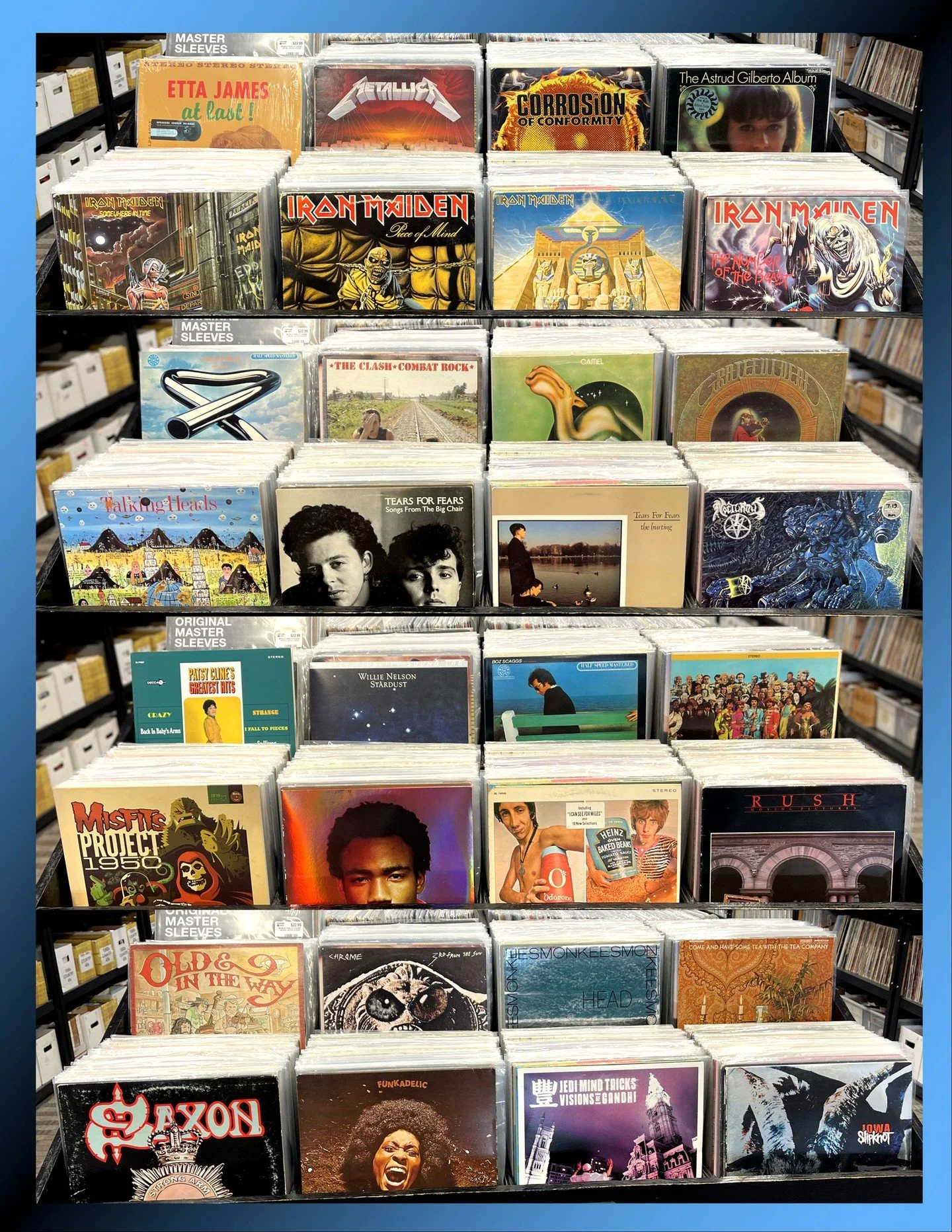 We have yet another amazing selection of pre-owned vinyl hitting the bins tomorrow! (Saturday 5/30) - Etta James (Speakers Corner), Metallica - Orig. Press, Corrosion Of Conformity - Orig. Press (Super Rare!), Astrud Gilberto, Iron Maiden Originals, 