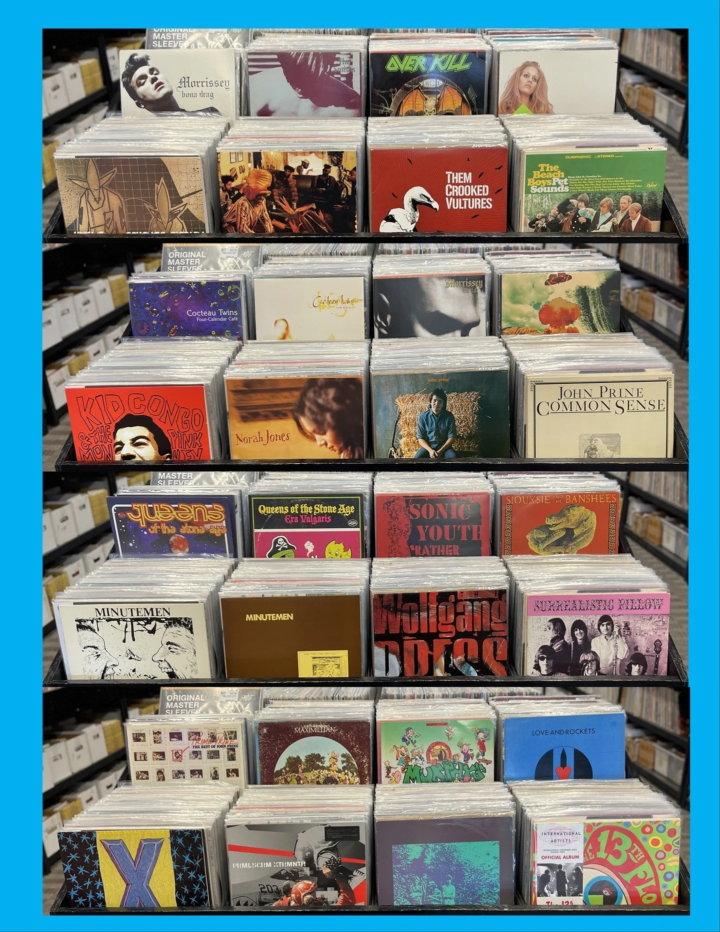 So many great titles hitting the bins for Saturday!  All go on sale when we open doors at noon Saturday!  Sorry No Holds!  Morrissey, The Smiths, Overkill, Surgery, Unkle, Fishbone, Them Crooked Vultures, Beach Boys (Amazing OG Copy!), Cocteau Twins,