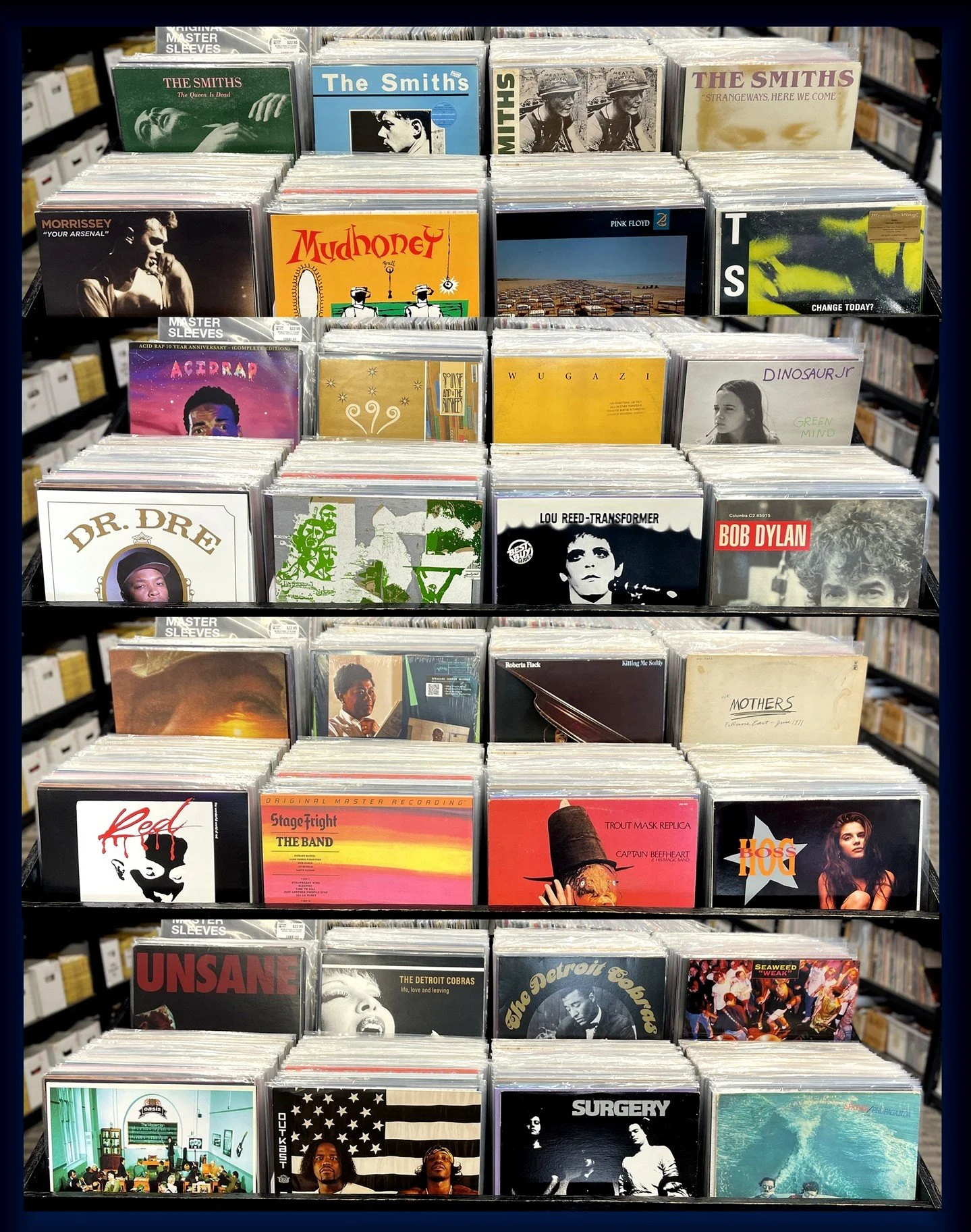 Check out all these great used new arrivals hitting the bins Saturday at Noon!  The Smiths (Originals, US and UK), Morrissey, Mudhoney (Red Vinyl), Pink Floyd, TSOL, Chance The Rapper, Siouxsie &amp; The Banshees, Wugazi ("Import"), Dinosau