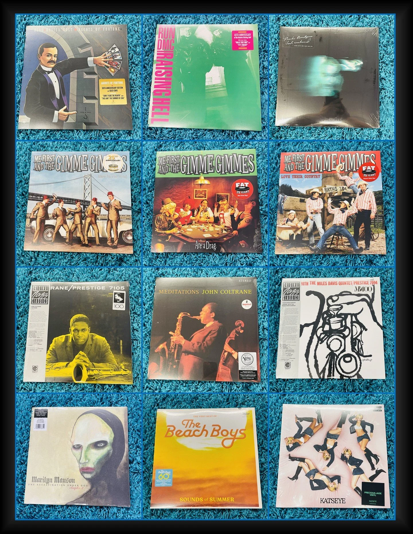 New Releases available tomorrow Friday 8/14!  Message us or comment below for holds!  Blue Oyster Cult, Run DMC, Phoebe Bridgers, Me First and The Gimme Gimmes, John Coltrane (Coltrane - OJC and Meditations - Verve Vault), Miles Davis (OJC), Marilyn 