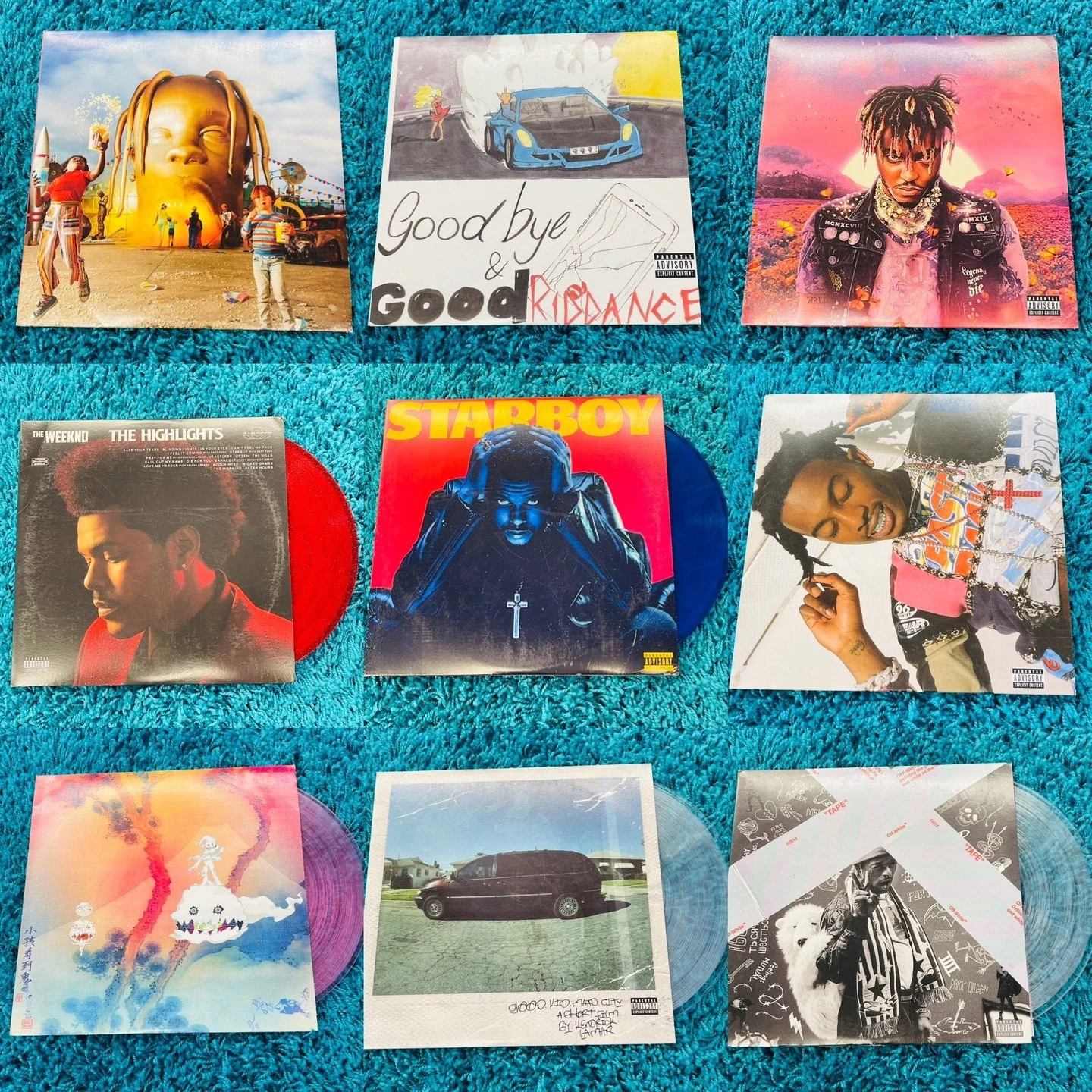 More used new arrivals!  Travis Scott, Juice Wrld, The Weeknd, Playboi Carti, Kids See Ghosts, Kendrick Lamar, and Lil Uzi Vert!  Going out now!